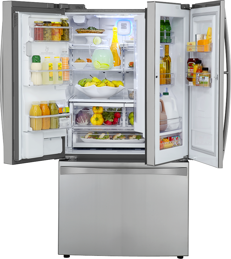 Lcd Appliances 19 Mar 2012 - Electrolux French Door Refrigerator (809x905), Png Download