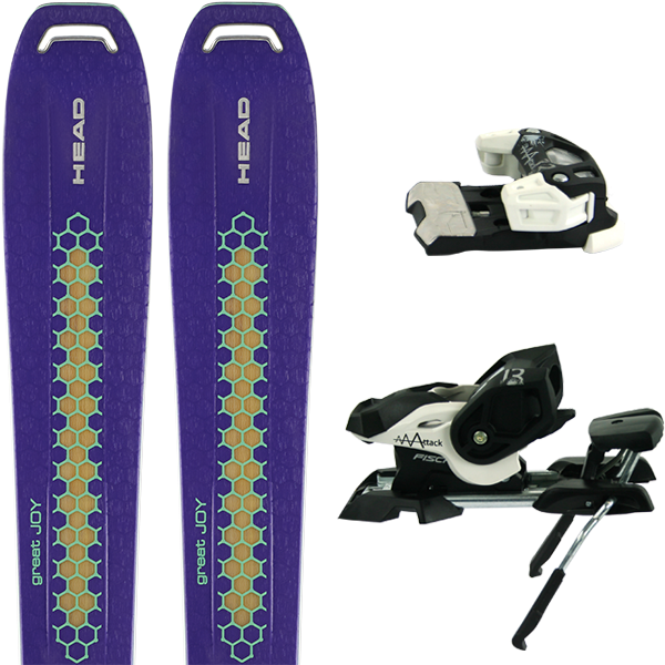 Head Great Joy 2016 Fischer Aaattack 13 Blk/whi Sans - Fischer Attack 13 W/o Brake Ski Bindings Black/white (600x600), Png Download