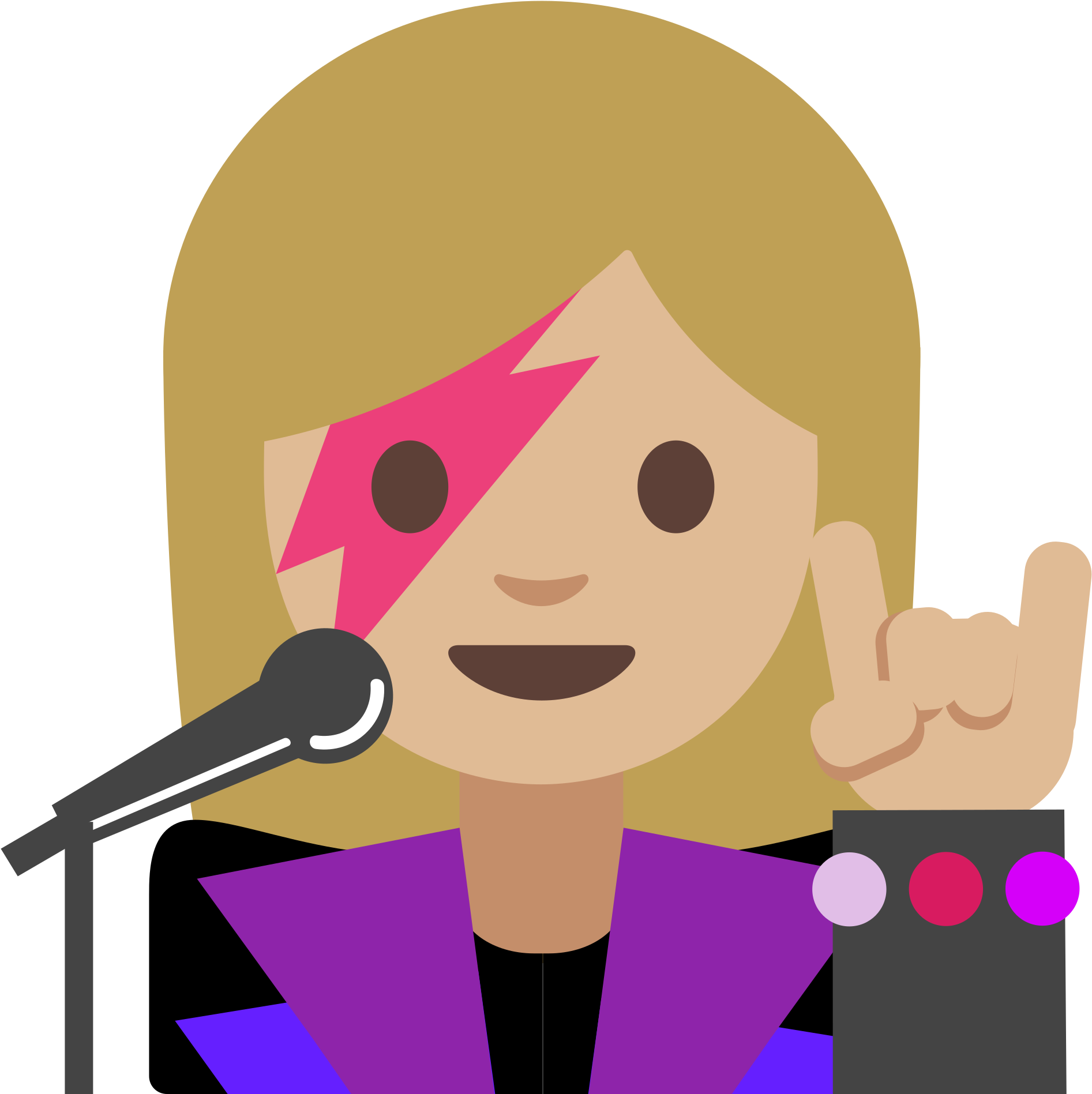Open - Emoji Man Singer (2000x2000), Png Download