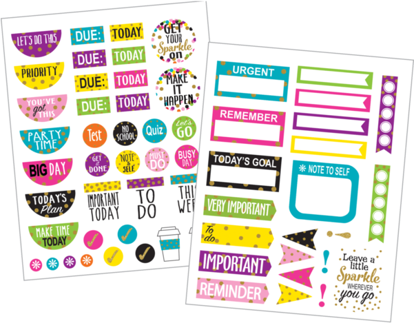 Confetti Planner Stickers - Circle (600x600), Png Download