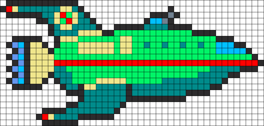 Planet Express Ship Perler Bead Pattern / Bead Sprite - Planet Express Cross Stitch (925x442), Png Download