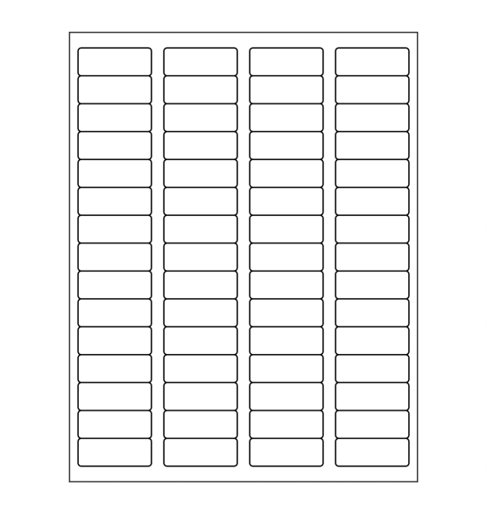 666i6k" Blank Paper Labes Of Dimensions - 3 7/16" X 2/3" 30-up White Matte Labels - 100 Sheets (550x582), Png Download