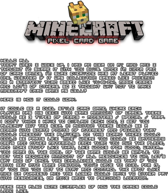 Minecraft Pixel Card Game - Minecraft (587x648), Png Download