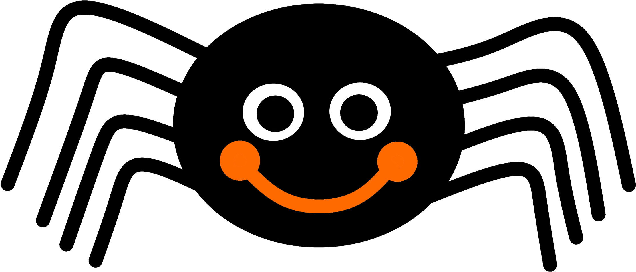 Cute Owldownload Now Cute Spider Cute Spiderdownload - Clip Art (2500x1169), Png Download