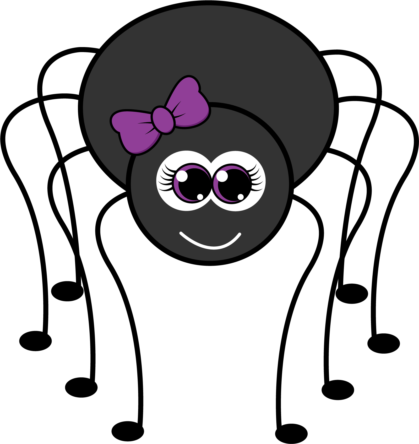 Grant Avenue Design Freebie Friday Cute Spider Clipart - Cute Spider Clip Art (2100x2100), Png Download