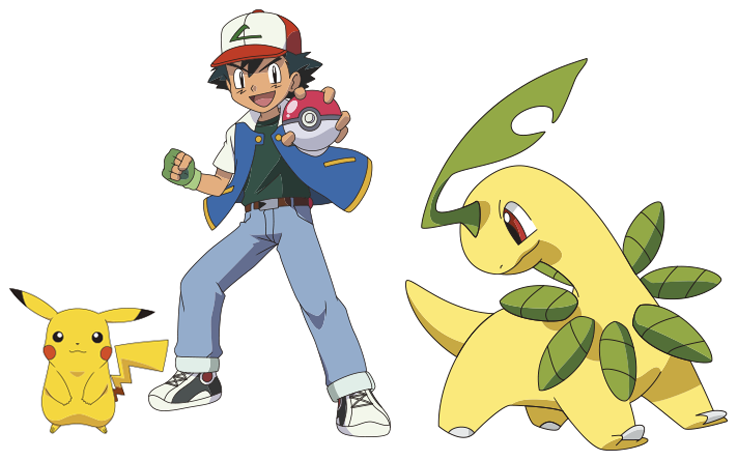 Pikachu - Bayleef - Official Pokemon Fiction: Race To Danger [book] (737x461), Png Download