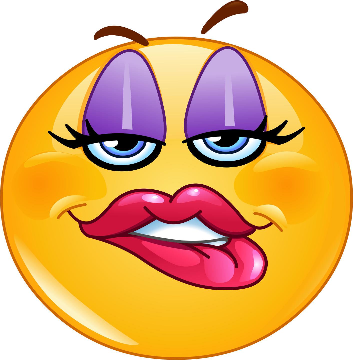 Hotsigns And Decals - Biting Lip Emoji (1411x1437), Png Download