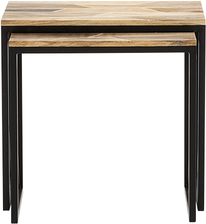 Image For Wood And Metal End Table Set From Brault - Fast Grand Arche Table Grey (519x804), Png Download