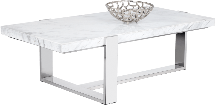 Tribecca Coffee Table Rectangular White Marble - Table (1000x800), Png Download