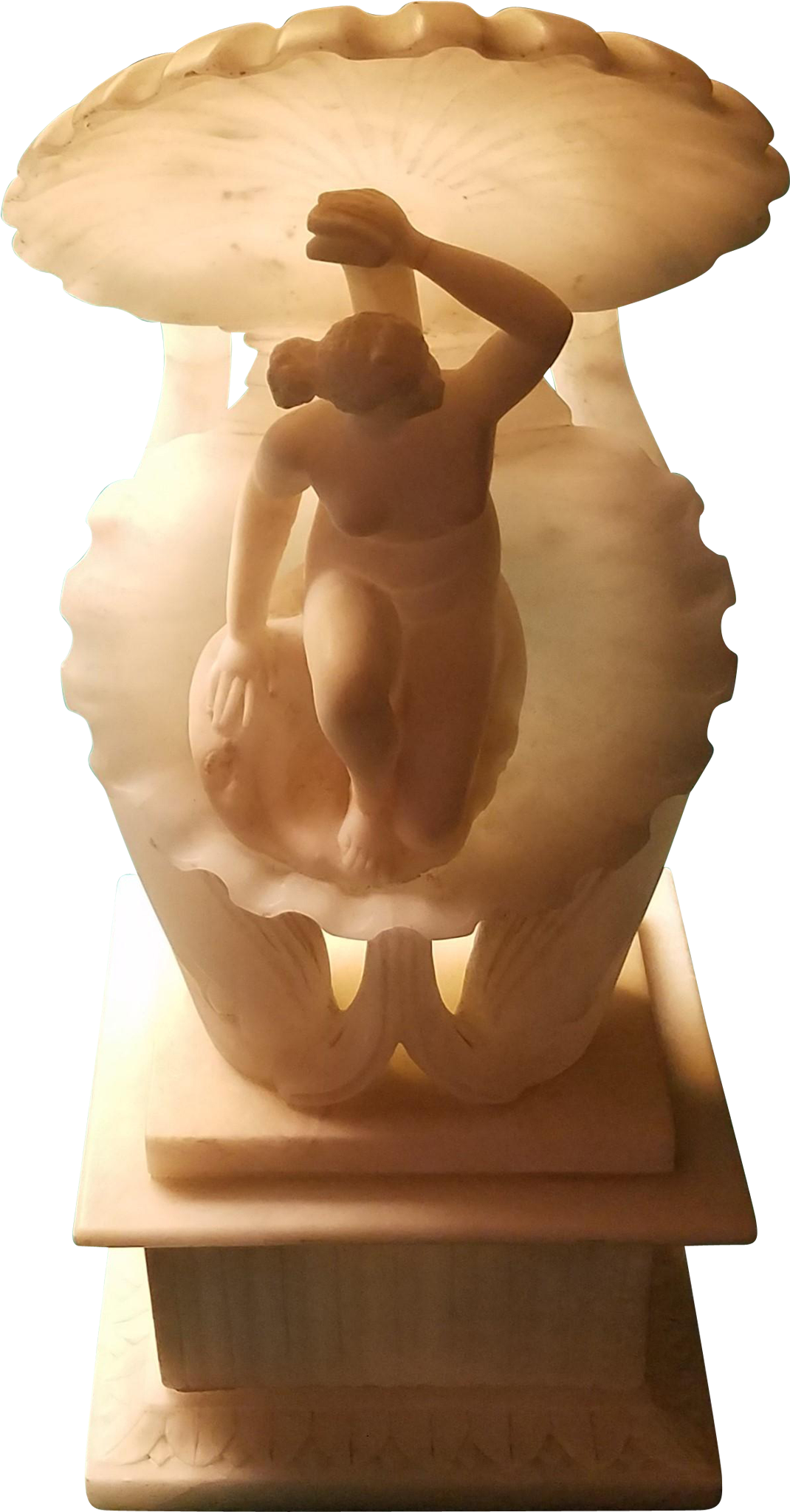 Late 19th Century Alabaster Clam Shell Carving Containing - Carving (2048x2048), Png Download
