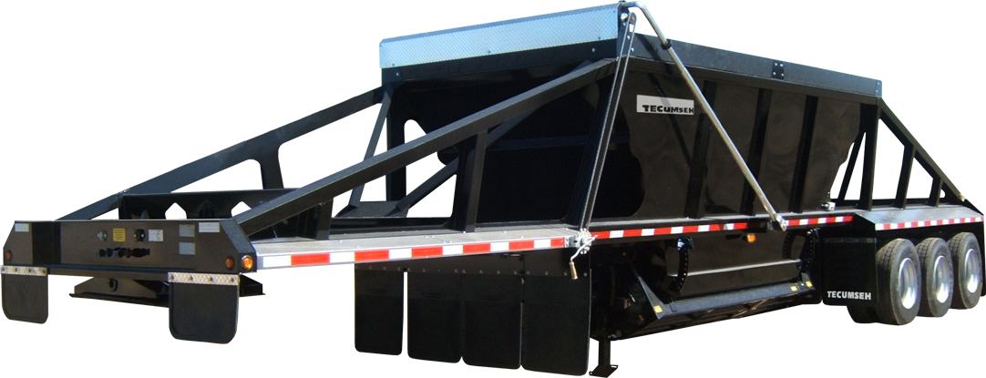 Buy Dump Trailers In Alberta, British Columbia & Manitoba - Belly Dump Trailer (1082x415), Png Download