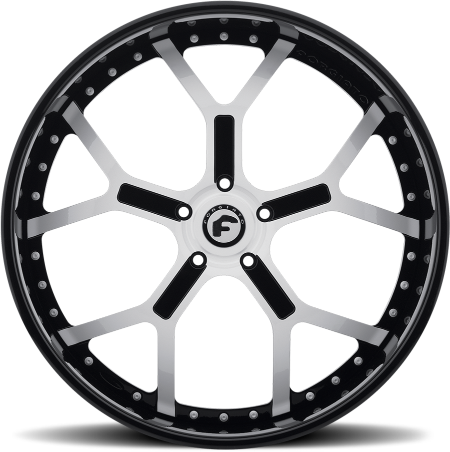 Forgiato Gtr Satin And Black Center With White Lip (950x950), Png Download