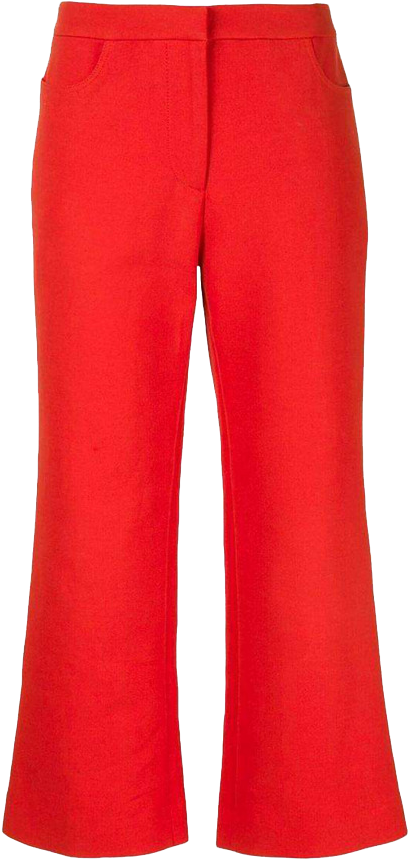 Red Pants Png Photo Background - Orange Pants Womens Flare (650x867), Png Download