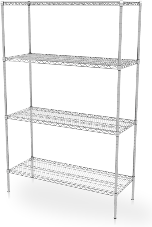 Wire Shelving Storage Unit - Akro Mils 18x30x54 4-shelf Wire Shelving Starter Unit (768x768), Png Download