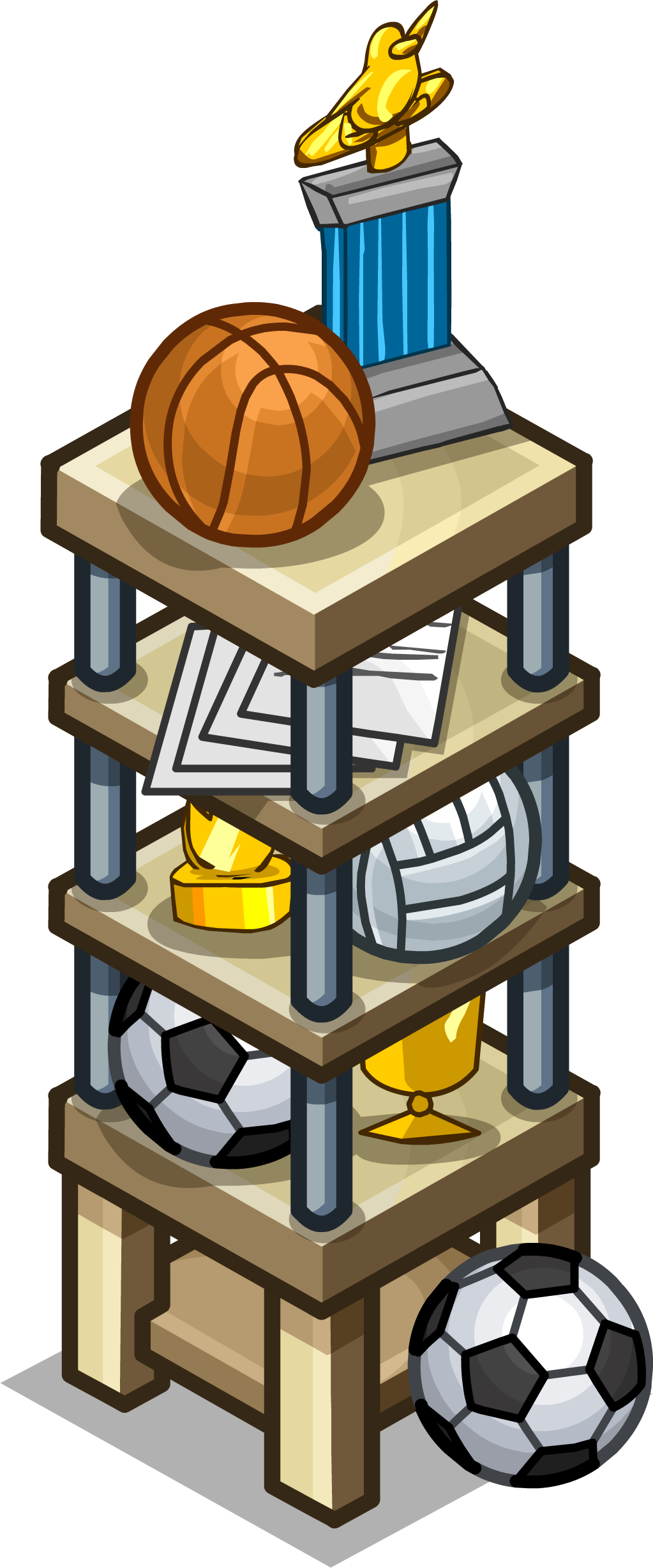 Wood Shelves Sprite 007 - South Melbourne Fc (1023x2455), Png Download