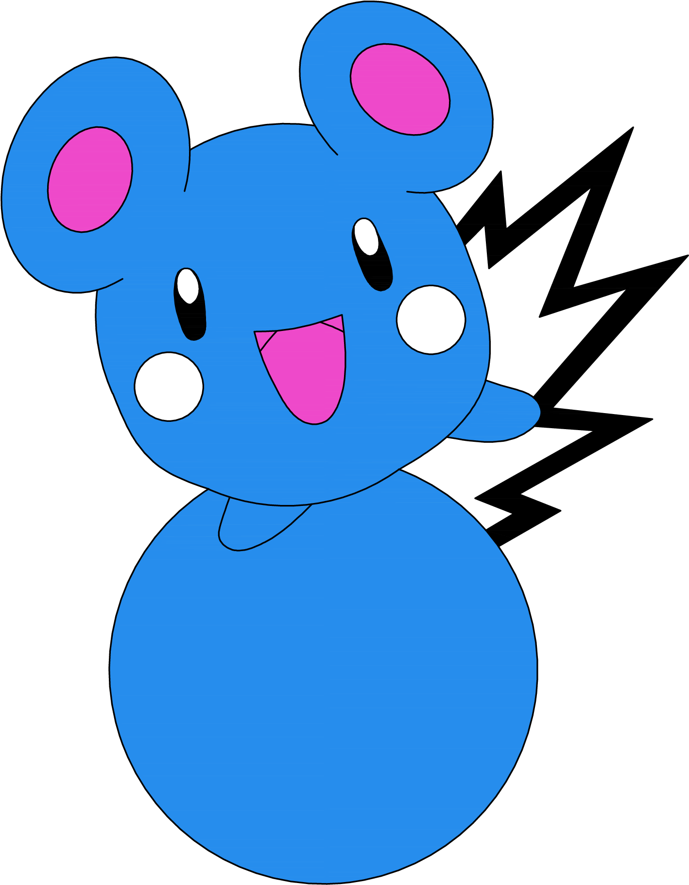 How To Draw Pokémon Azurill Done And Colored - Azurill Pokemon (3300x2550), Png Download