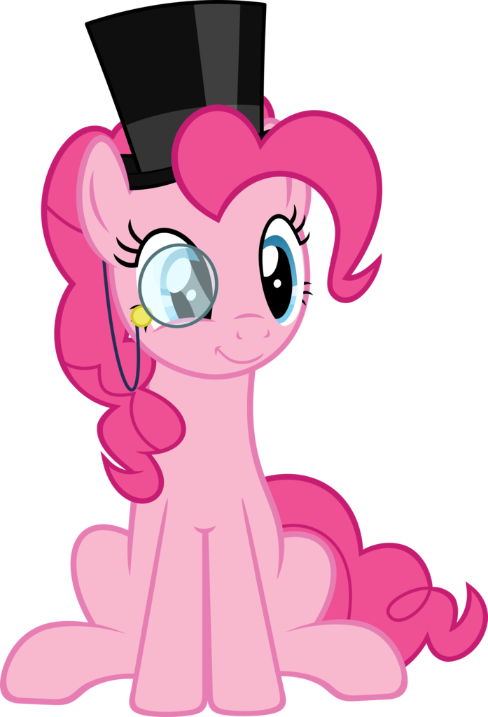 Earth Pony, Hat, Monocle, Pinkie Pie, Pony, Safe - Pinkie Pie (697x1024), Png Download