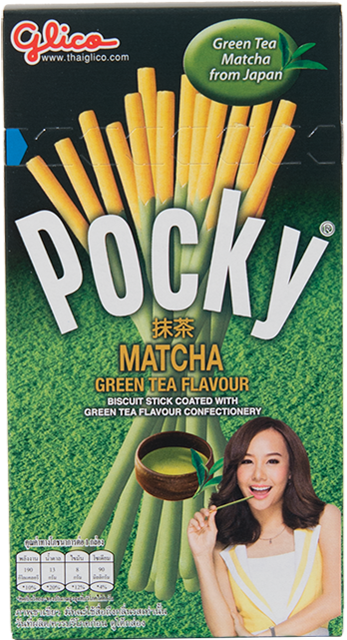 Pocky Green Tea - Pocky Matcha Green Tea Flavoured Biscuit Sticks 39g (640x640), Png Download