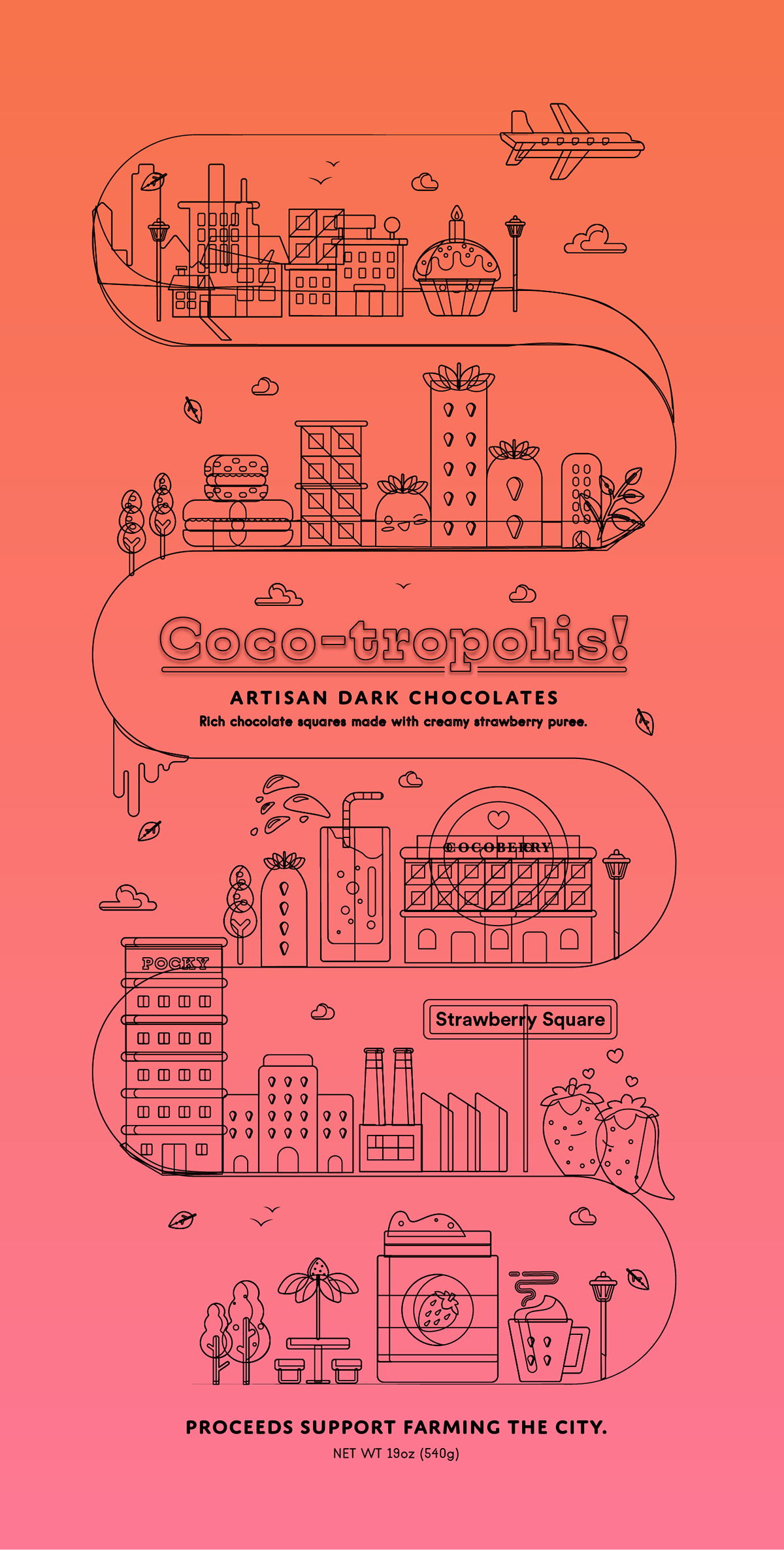 Coco-tropolis Cocotropolis Chocolate Metropolis City - Illustration (1200x2371), Png Download