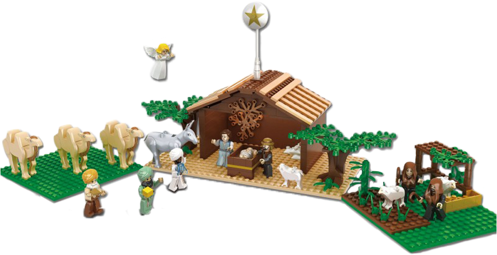 Brick'em Young Nativity Set - Lego Nativity (1000x1000), Png Download