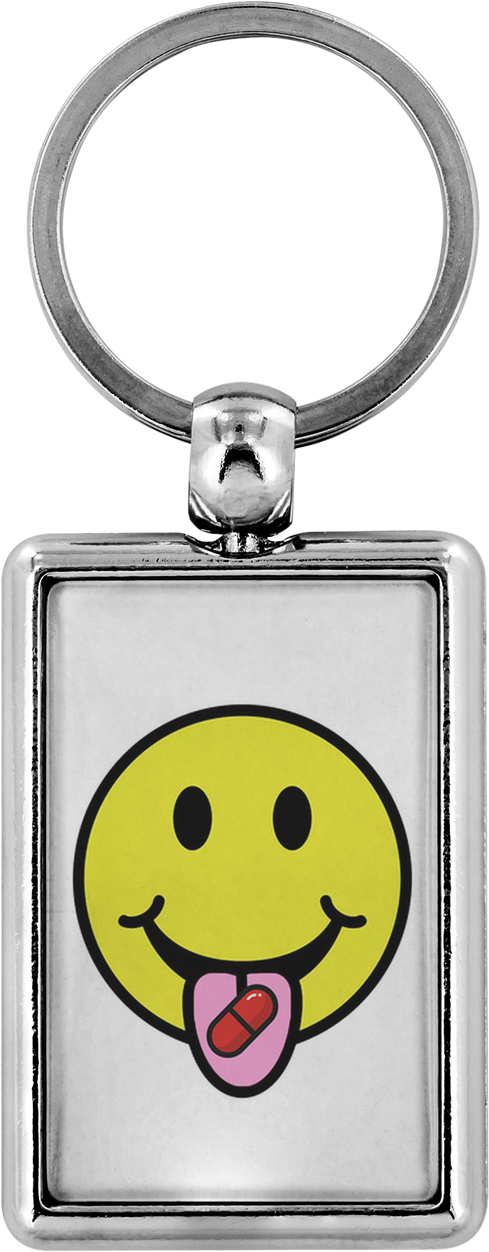 Red Pill Smiley Keychain - Keychain (2000x2000), Png Download