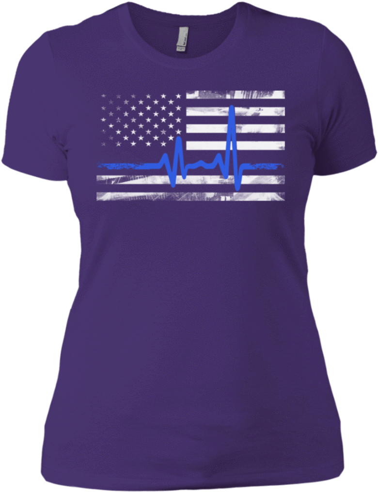Blue Line Flag Women's Thin Blue Line Clothing Blue (1024x1024), Png Download