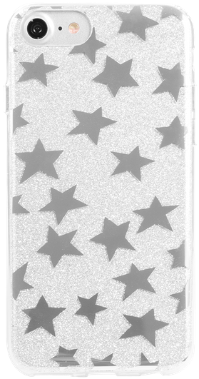 Protector Mobo Design Collection Glitter Star Plata - Iphone7対応 高品質 キラキラ Tpu ソフトカバーおしゃれシリコン ケース ソフトカバー アイフォン7 (600x600), Png Download