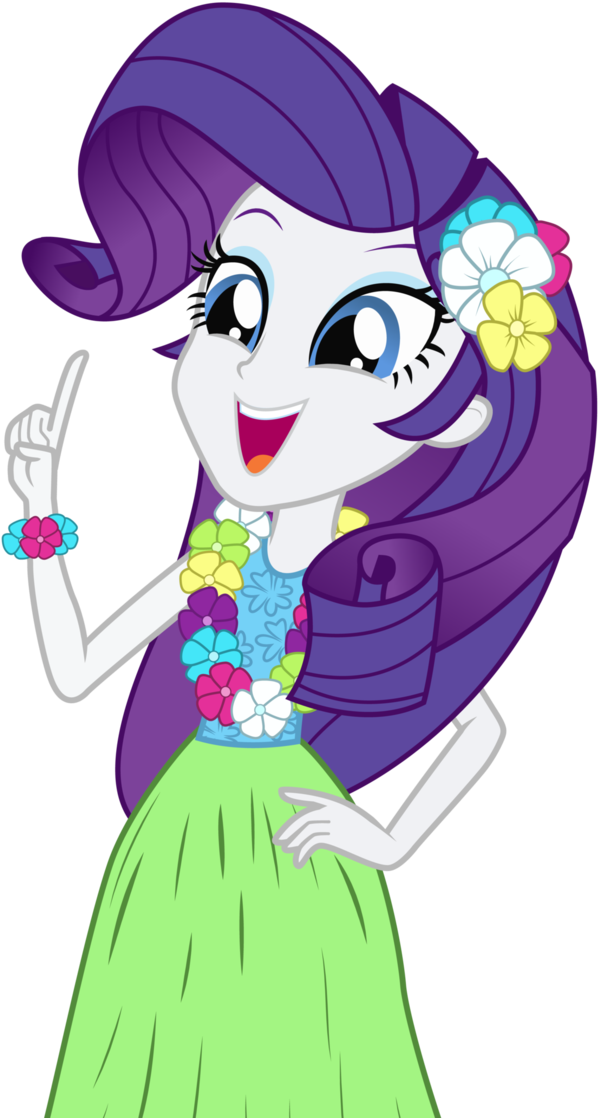 Hula Rarity By Mohawgo-d7fr7wm - My Little Pony Equestria Girls Hawaii (693x1153), Png Download