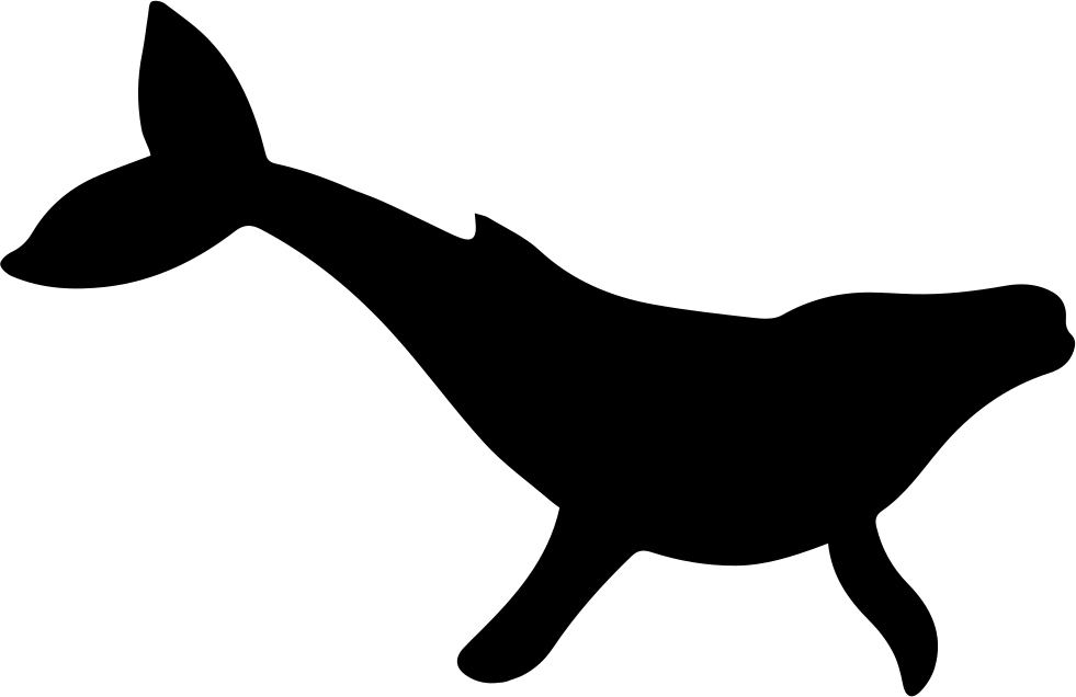 Png File Svg - Whale Silhouette (981x636), Png Download