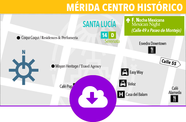 Conoce Los Imperdibles Del Centro Histórico De Mérida - Diagram (760x500), Png Download