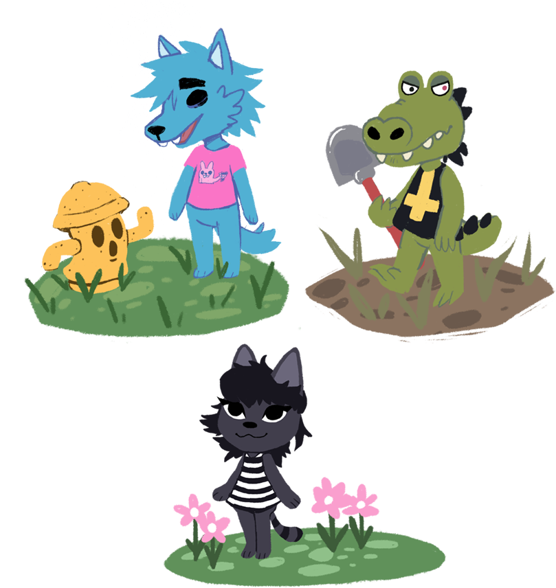 Animal Crossing Over Gorillaz - Cartoon (882x898), Png Download