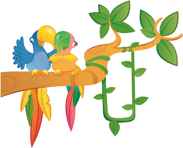 Sweet Budgies - Stickers Giungla Per Bambini (700x700), Png Download