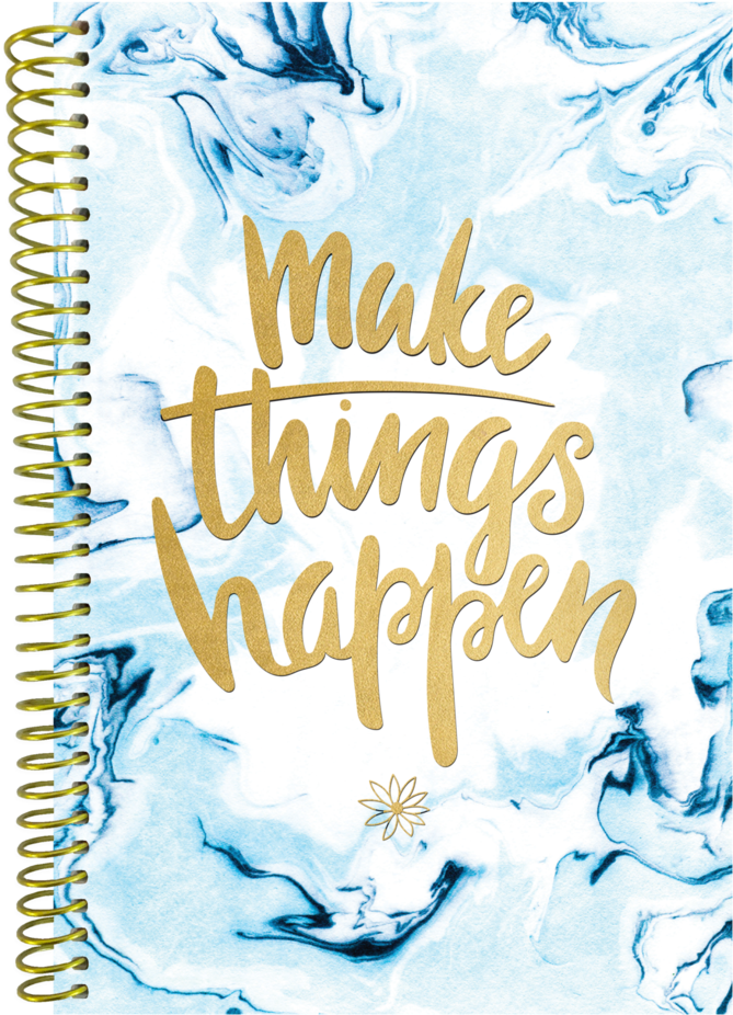 Undated Daily Planner Make Things Happen Bloom (800x1081), Png Download