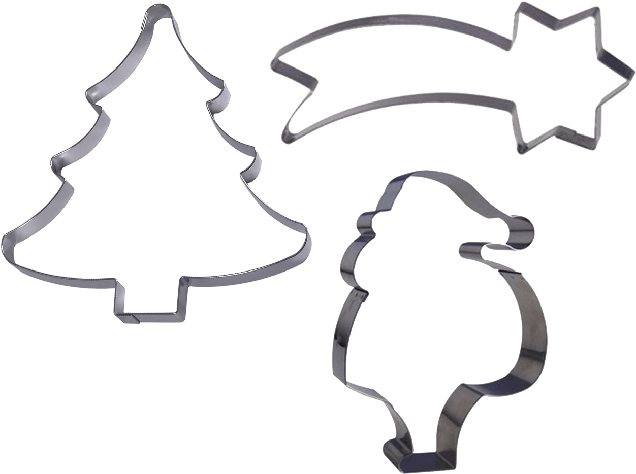 Cake Pans - Stainless Steel Cookie Cutter Santa Claus 8 X 6" / (1748x1671), Png Download