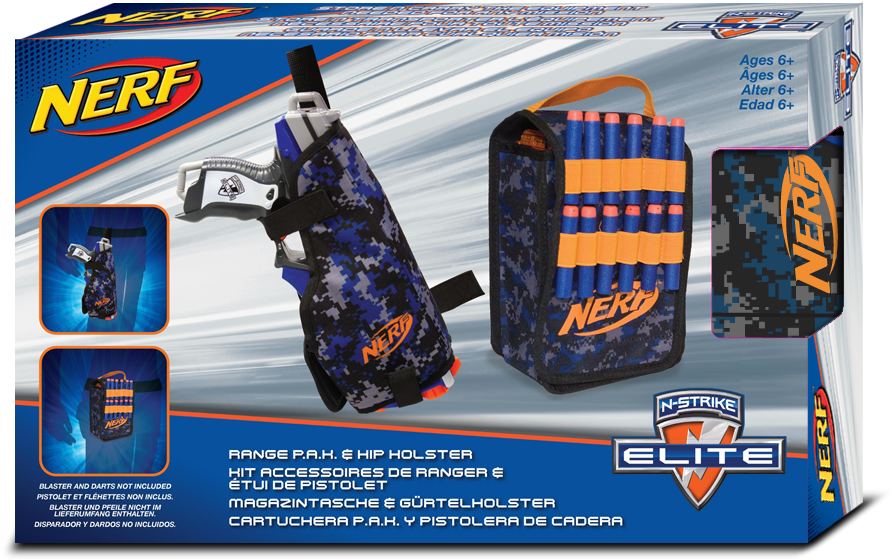 Nerf Elite Range Pak And Hip Holster - Nerf Elite Hip Holster (1016x738), Png Download