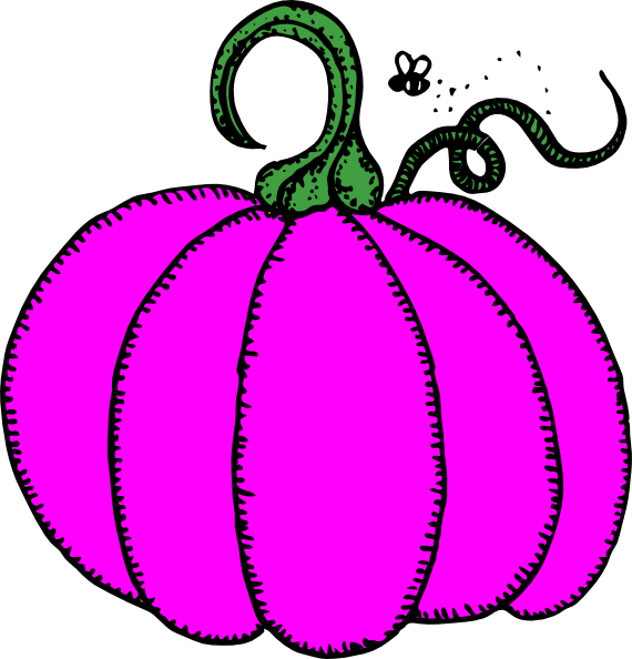 Pink Pumpkin Png - Pumpkin Clip Art (570x594), Png Download