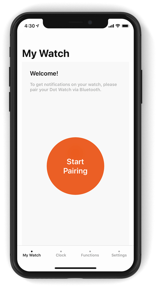 An Iphone X Running The Dot Watch App - Iphone X (658x1200), Png Download