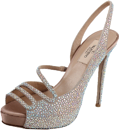 Silver Sparkle Slingback Sandal - Slingback (571x571), Png Download