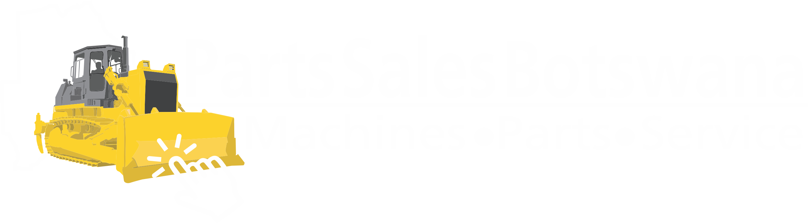 Forklift Part Sales Logo White Hand Icon (2756x761), Png Download