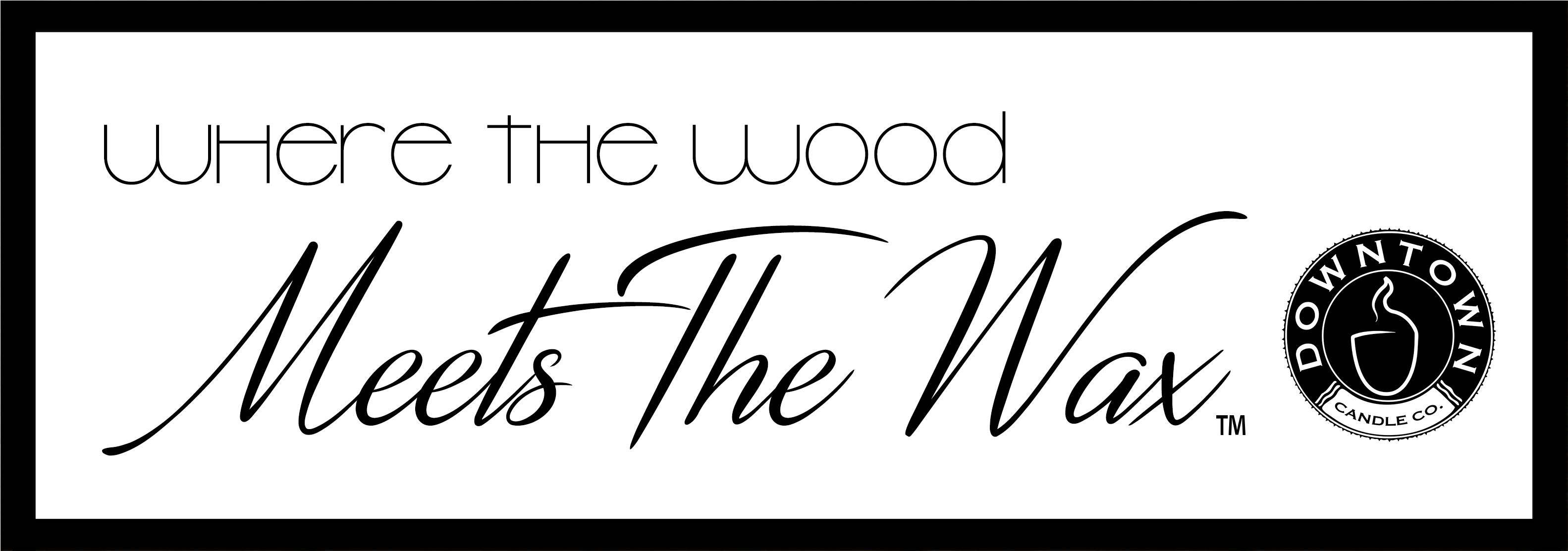 Downtown Candle Company - Calligraphy (3600x1469), Png Download