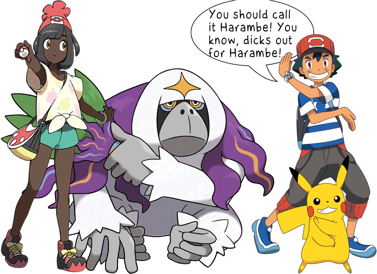 I Seriously Hate The Harambe Meme - Pokemon Sun And Moon Ash And Pikachu (1280x884), Png Download