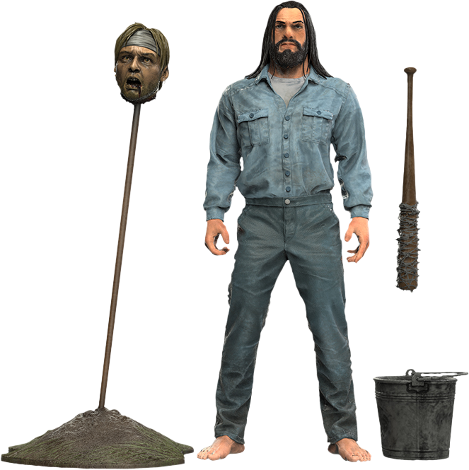 The - Mc Farlane Walking Dead Negan Figure (663x665), Png Download
