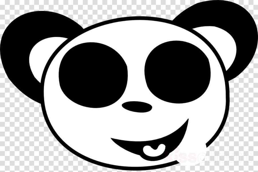 Panda Head Png (900x600), Png Download