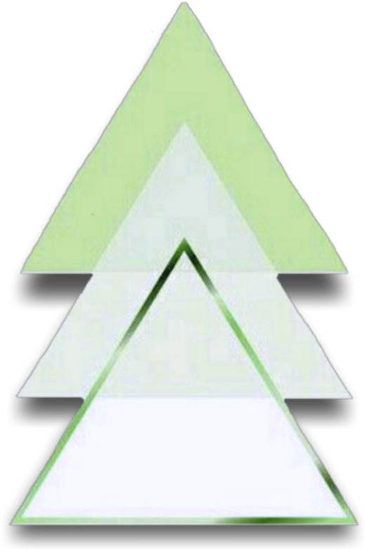 Overlay Pattern Template Green Triangle - Christmas Tree (1024x1024), Png Download