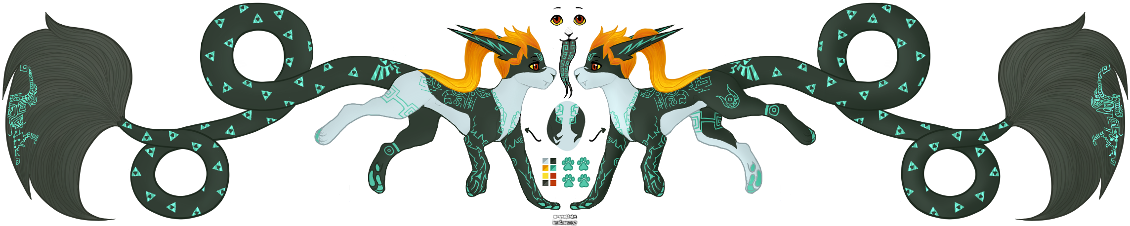 Based Of Midna From Legend Of Zelda - Illustration (2329x475), Png Download