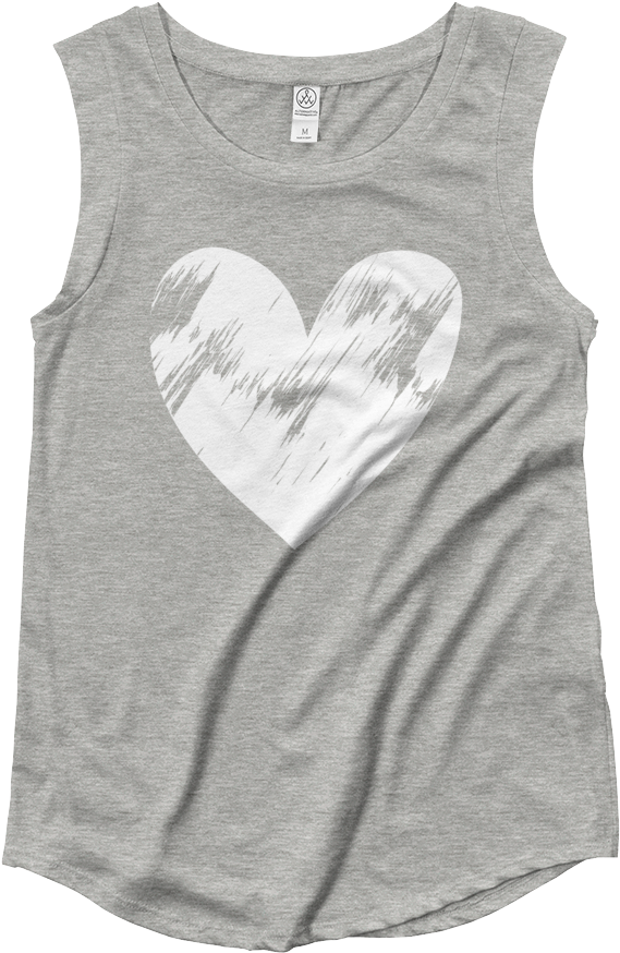 Image Of White Grunge Heart Tee - Doggy Mommy Cap Sleeve T-shirt - Dog T-shirt - Dog (1000x1000), Png Download