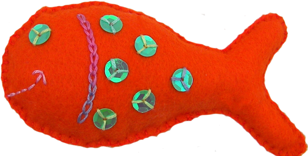 Choice, Stitch Scales Using Fly Stitch, 3 In The First - Fish (1000x511), Png Download