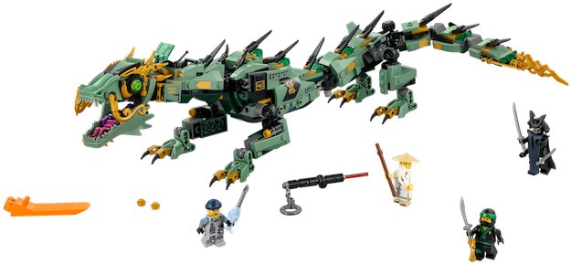 70612 Green Ninja - Lego 70612 Ninjago Movie Green Ninja Mech Dragon (640x480), Png Download