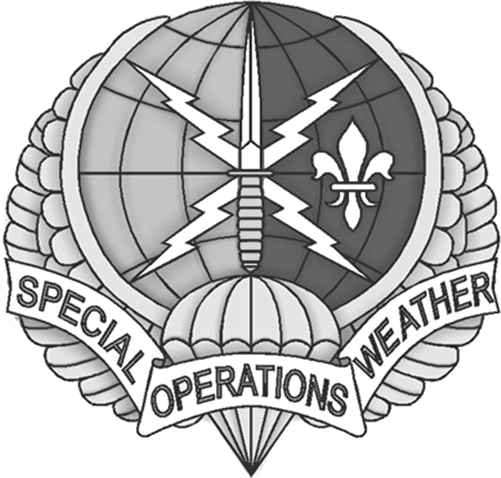 White Flash Png Picture Freeuse Library - Special Operations Weather Logo (1750x1653), Png Download