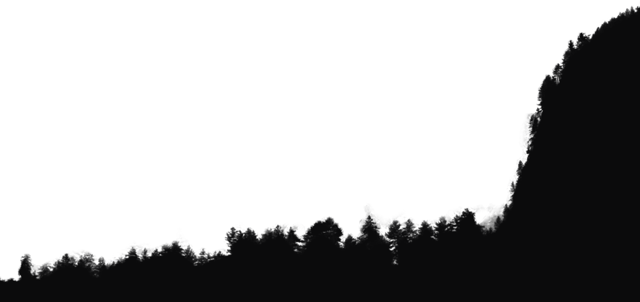 Mountain Teaser Trees - Tree (2560x1210), Png Download